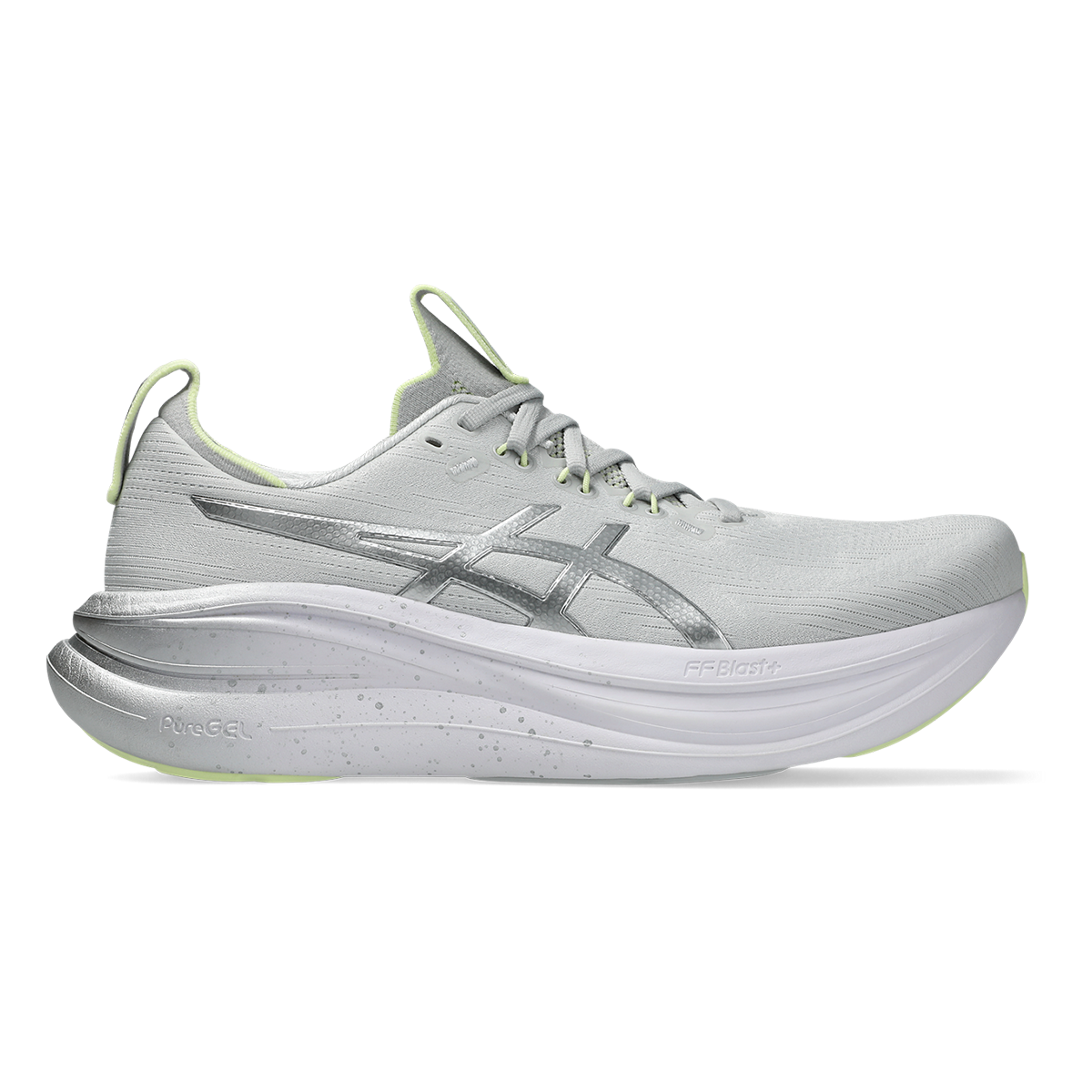 ASICS GEL-Nimbus 28 Platinum Men's - Platinum/Glow Green - product view 1