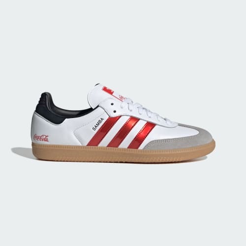adidas Samba OG x Coca-Cola in Cloud White / Red / Gum - view 1
