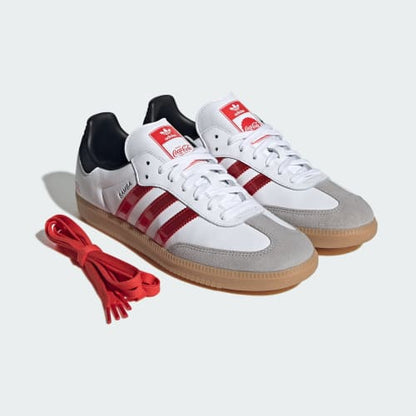 adidas Samba OG x Coca-Cola in Cloud White / Red / Gum - view 2