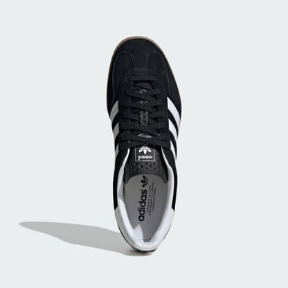 adidas Gazelle Indoor in Core Black / Cloud White / Gum - view 2