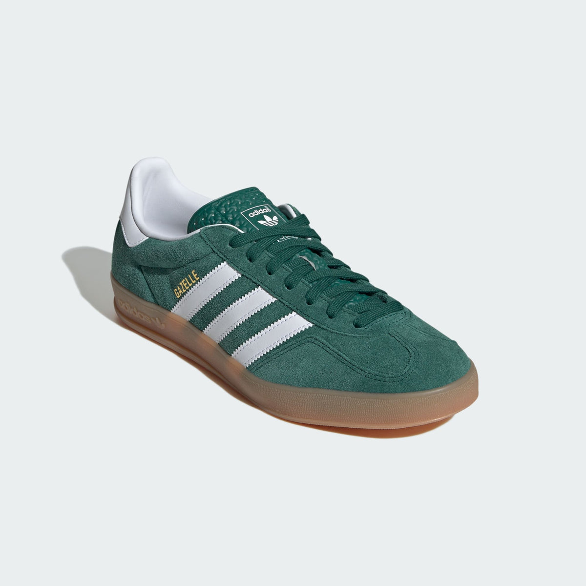 adidas Gazelle Indoor in Collegiate Green / Cloud White / Gum - view 4