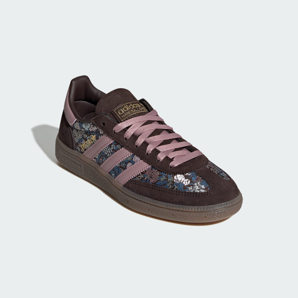 adidas Handball Spezial x Liberty London in Aurora Coffee / Magic Mauve / Gum - view 4