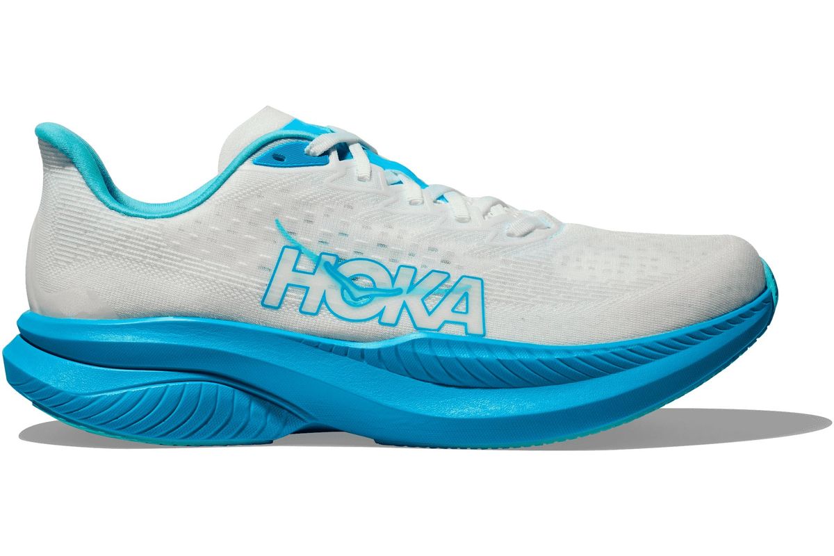 HOKA Mach 6 in White / Skyward Blue - view 1