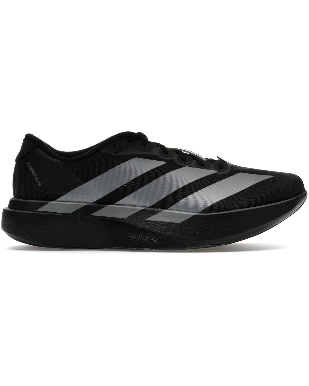adidas Adizero EVO SL in Core Black / Iron Metallic / Grey Four