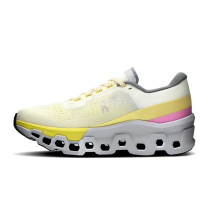 On Cloudmonster 2 in Ivory / Lime - view 4